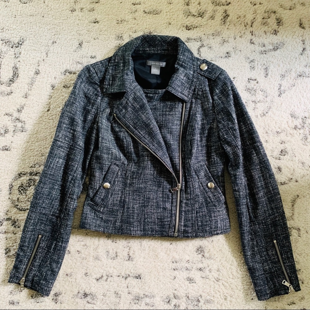 Ann Taylor asymmetrical zipper moto jacket